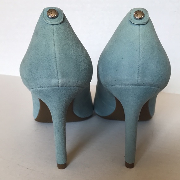 NWT Michael Kors Blue Suede Shoes Size 9.5 - Picture 4 of 9